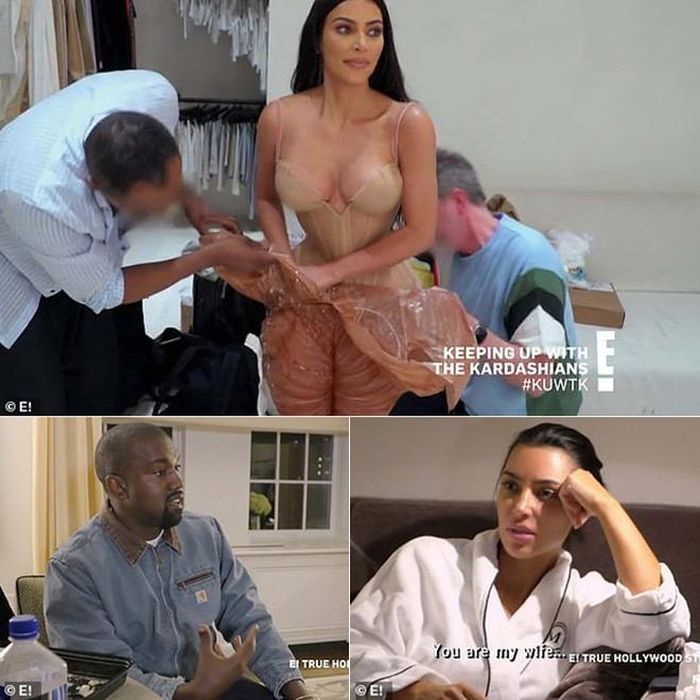 Kanye West không hài lòng vì vợ mặc quá sexy.