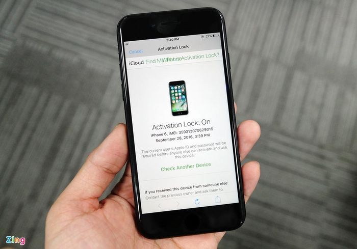 Người dùng phải cẩn thận kiểm tra iCloud của iPhone 7 Plus cũ.