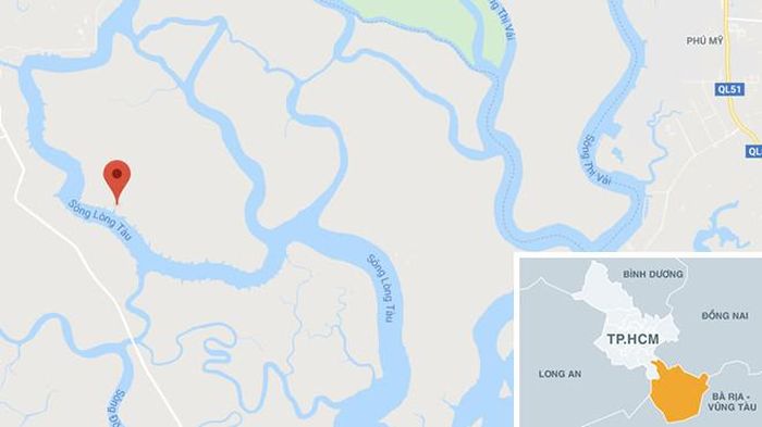 Khu vực gần nơi xảy ra vụ chìm tàu. Ảnh: Google Maps.