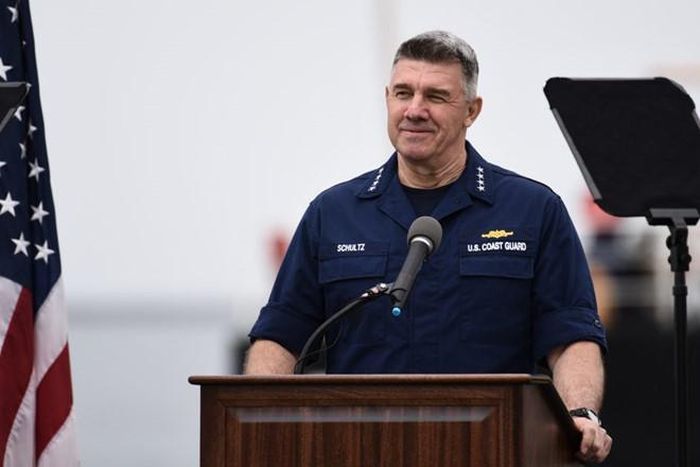 Đô đốc Karl L. Schultz, tư lệnh Tuần duyên Mỹ. Ảnh: US Coast Guard.
