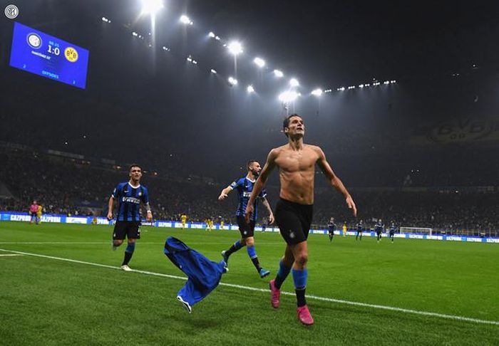 Candreva là người ấn định chiến thắng 2-0 cho Inter trước Dortmund. Ảnh: Inter.