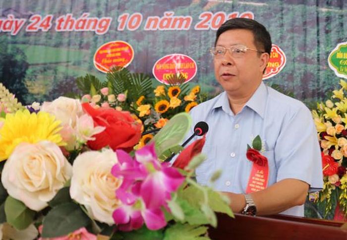 Phó Chủ tịch UBND tỉnh Lê Ngọc Hưng phát biểu tại buổi lễ.