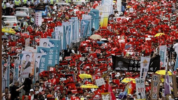 Biểu tình phản đối dự Luật tại Hong Kong