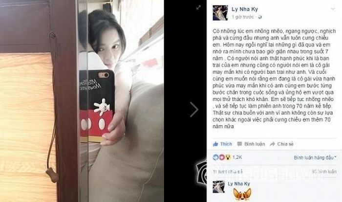 Lần hiếm hoi Lý Nhã Kỳ đăng ảnh chụp cùng bạn trai