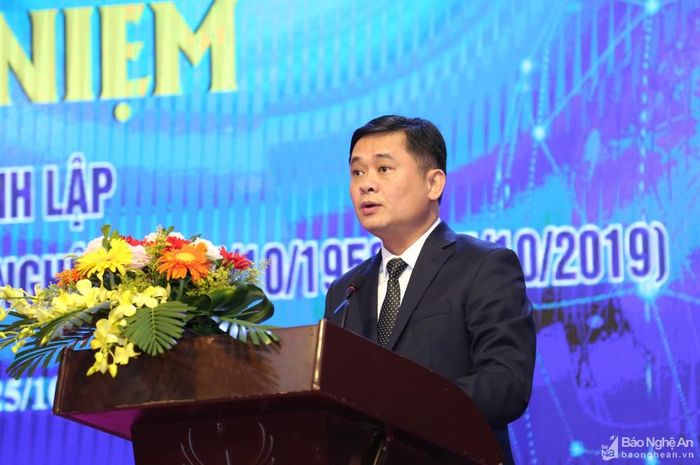 Chủ tịch UBND tỉnh Thái Thanh Quý phát biểu tại Lễ kỷ niệm. Ảnh: Đào Tuấn