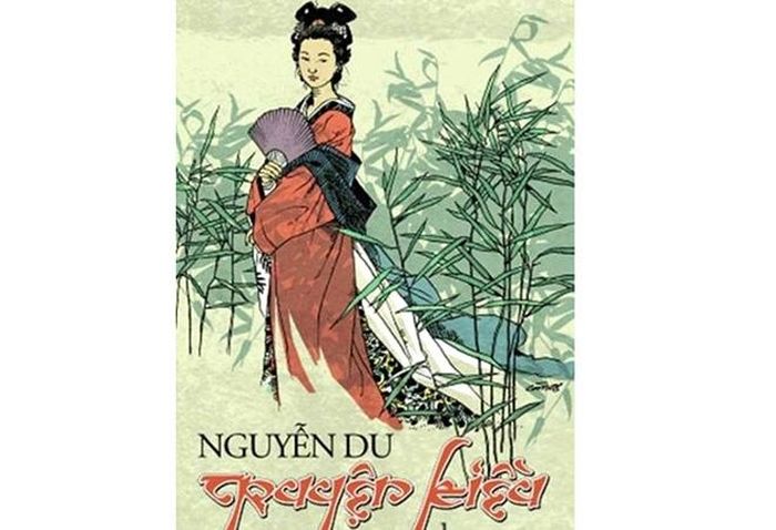 Chân dung minh họa "Nàng Kiều" ở bìa một cuốn "Truyện Kiều" của đại thi hào Nguyễn Du. 