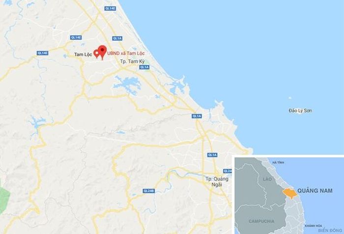 Xã Tam Lộc, huyện Phú Ninh, Quảng Nam. Ảnh: Google Maps.