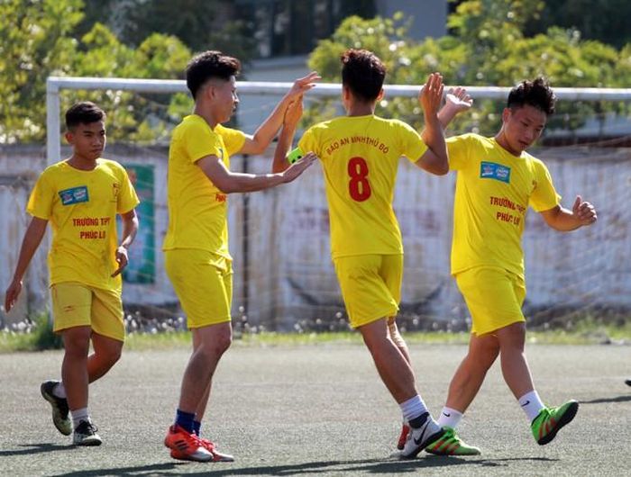  Bàn thắng giúp THPT Phúc Lợi có tinh thần rất tốt. 