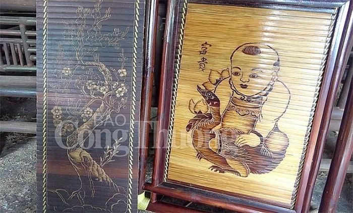 Tranh thường mượn chủ đề từ dòng tranh dân gian Đông Hồ để chế tác