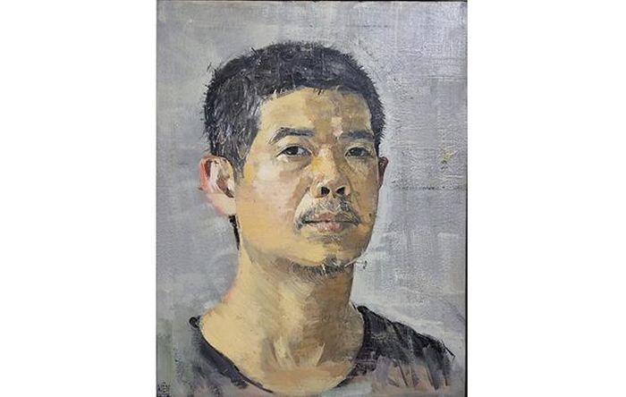 Chân dung họa sỹ Hải Kiên. Tự họa.