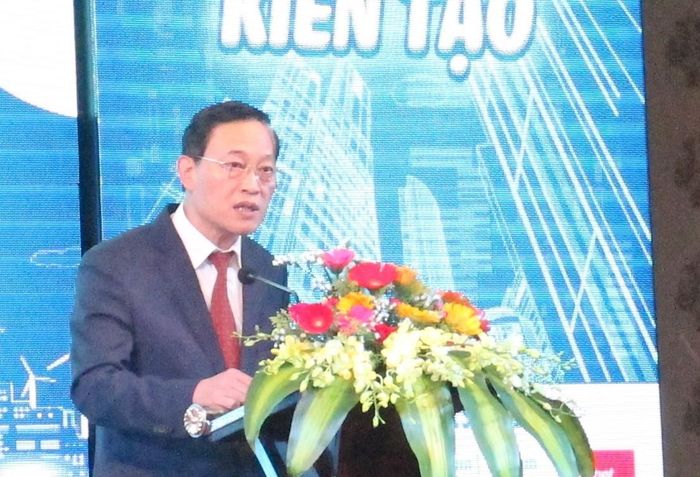 Ông Trần Văn Tùng, Thứ trưởng Bộ Khoa học và Công nghệ phát biểu tại ngày hội