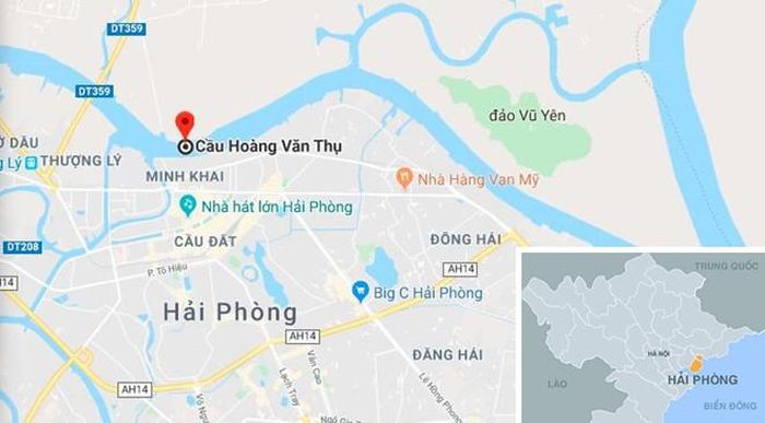 Vị trí cầu Hoàng Văn Thụ. Ảnh: Google Maps.