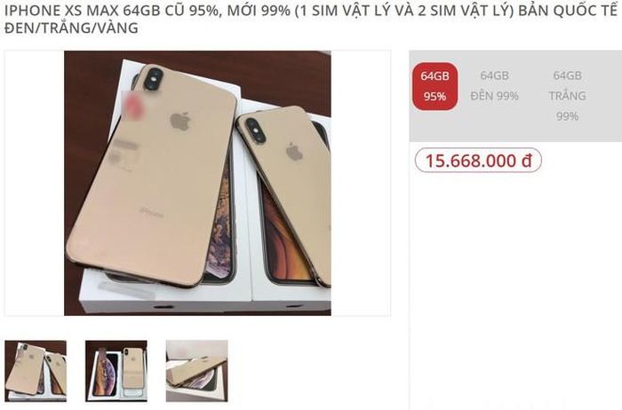 iPhone XS Max hàng 1978 có giá rẻ hơn khoảng 2 triệu đồng so với các loại máy khác.
