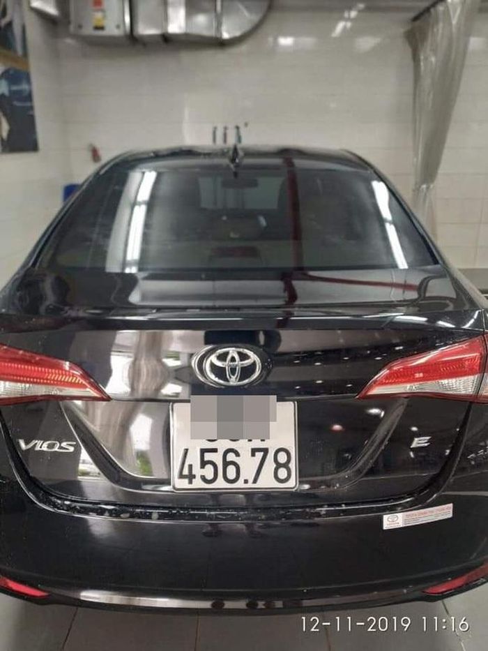 Chiếc xe gắn tấm biển đẹp (Ảnh: Nhật Hạ).