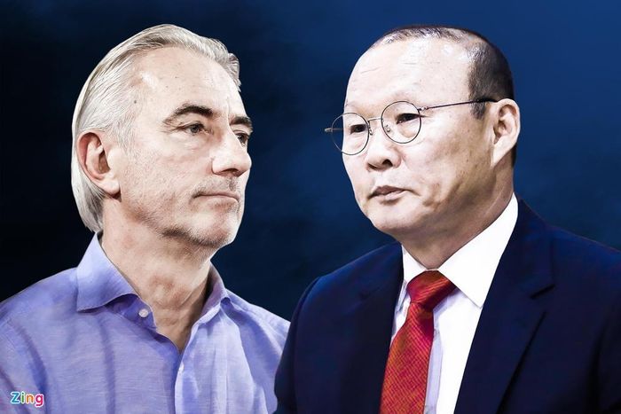 HLV Park Hang-seo đưa bóng đá Việt Nam lên tầm châu Á, không còn như 12 năm trước. Đồ họa: Minh Phúc.