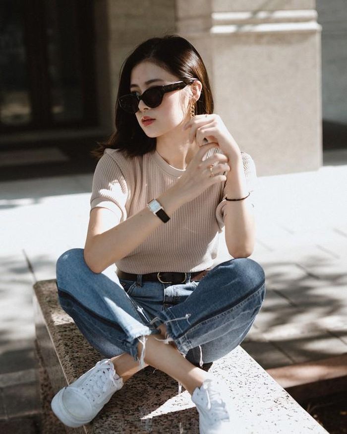 Mặc đẹp mùa thu với áo dệt kim