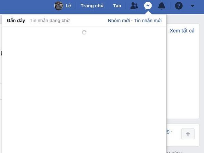 Nhiều người dùng cho biết họ không thể sử dụng ứng dụng chat Messenger cả trên điện thoại lẫn máy tính. (Ảnh chụp màn hình)
