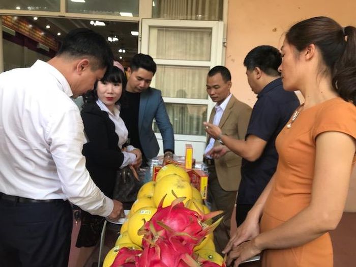 Các doanh nghiệp trao đổi với các hộ sản xuất bên lề hội thảo