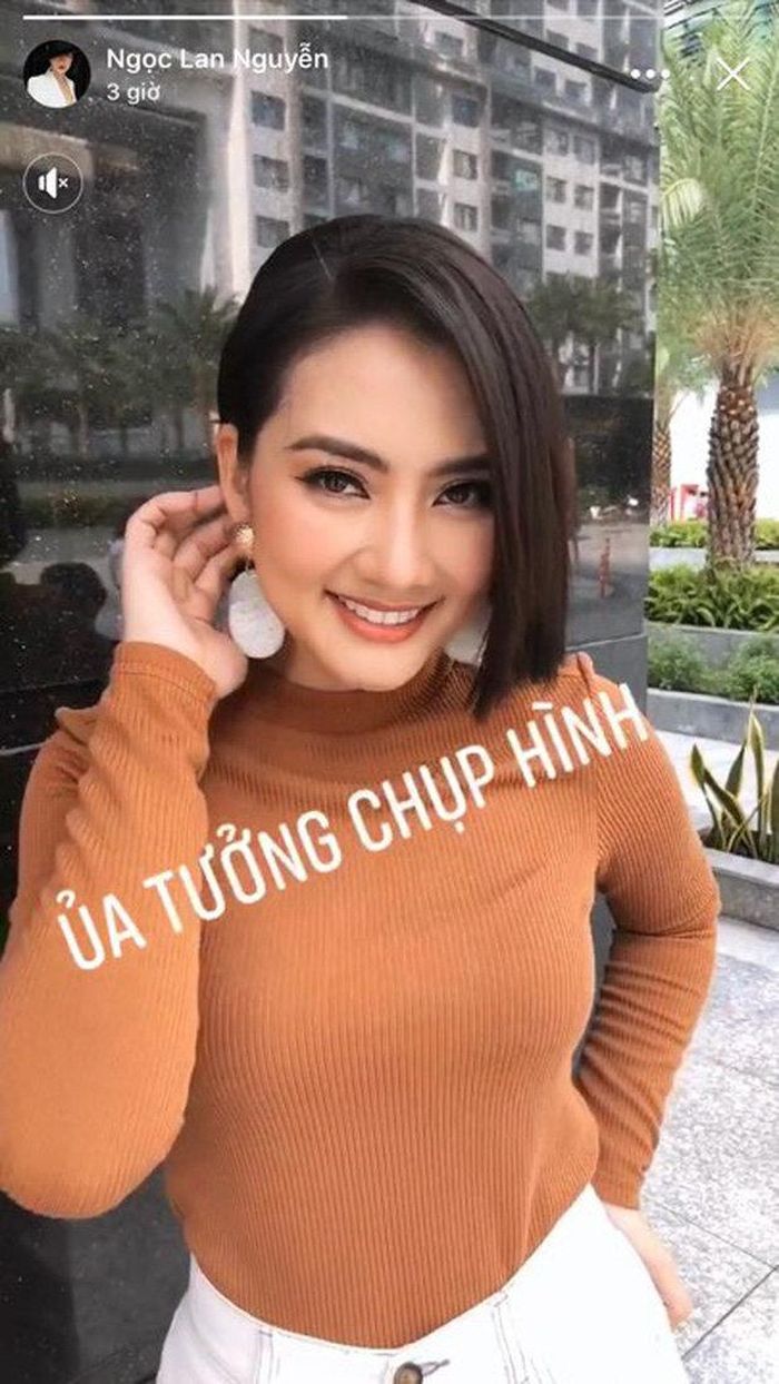 Trên story mới đây, Ngọc Lan vẫn vui vẻ khoe ảnh lên đồ ra phố