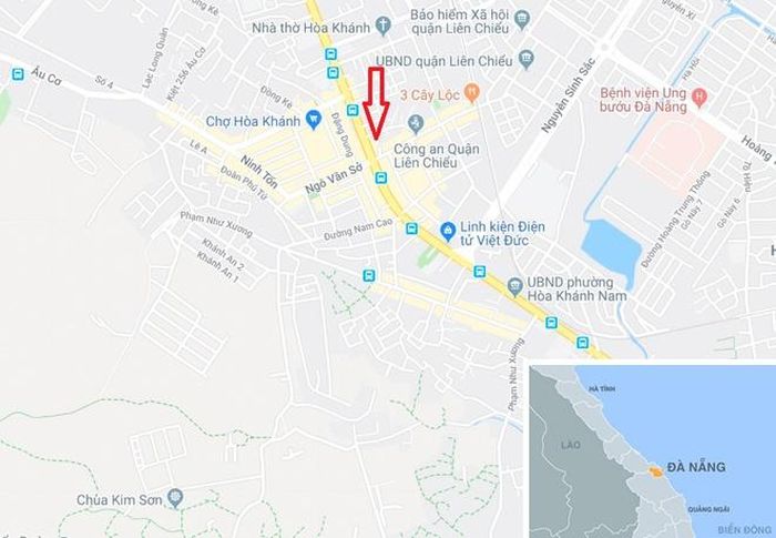 Vị trí trụ ATM OCB ở đường Tôn Đức Thắng. Ảnh: Google Maps.