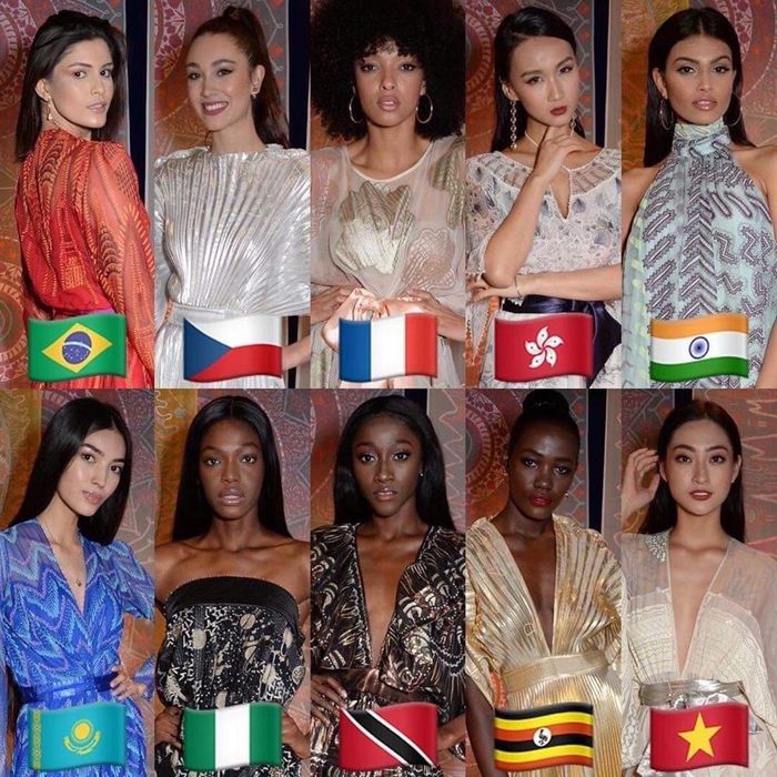  Top 10 Top Model của cuộc thi Miss World 2019.