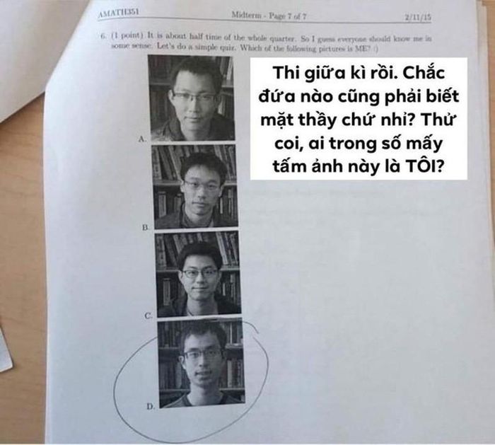 Câu hỏi mang tính thách đố của thầy giáo khiến nhiều bạn không khỏi “vã mồ hôi”.