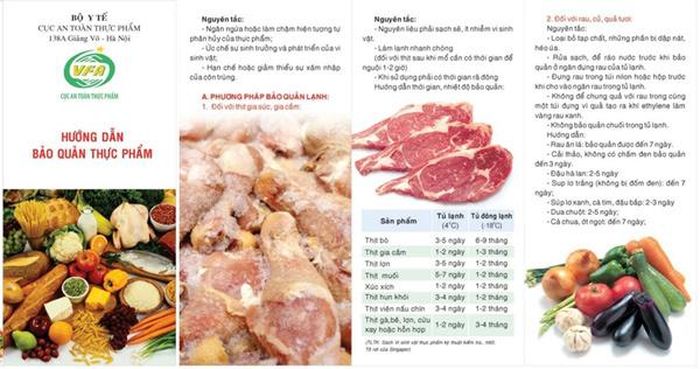 Hướng dẫn bảo quản thực phẩm an toàn trong môi trường lạnh của Cục ATTP.