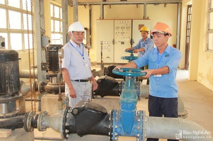 Hệ thống cấp nước thị trấn Đô Lương được xây dựng bằng nguồn vốn ODA. Ảnh tư liệu Hoàng Vĩnh