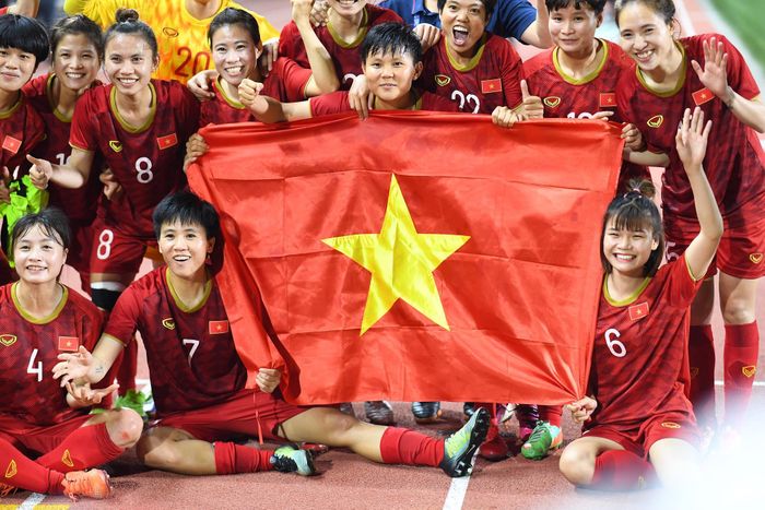  Vinh quang dành cho các nữ cầu thủ Việt Nam.