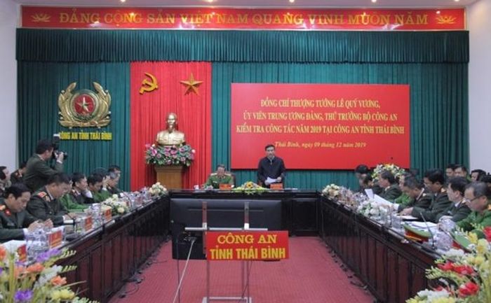 Đồng chí Đặng Trọng Thăng phát biểu tại buổi kiểm tra 