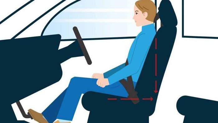 Điều chỉnh chiều cao ghế ngồi sao cho đùi và cẳng chân tạo thành một góc 120 độ