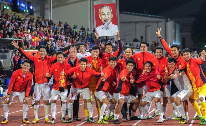 Nhà vô địch mới của bóng đá nam SEA Games: Đội tuyển U22 Việt Nam. Ảnh: zing.vn