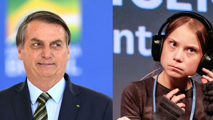 Tổng thống Brazil Jair Messias Bolsonaro gọi nhà hoạt động môi trường 16 tuổi Greta Thunberg là "nhóc con" sau khi cô lên án hành động bạo lực với thổ dân Amazon