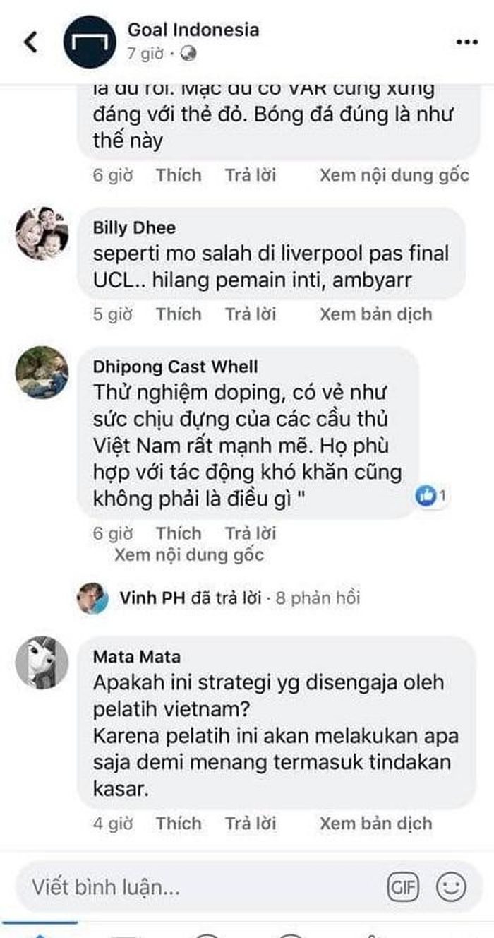 Nhiều CĐV Indonesia tỏ ra "bất phục" trước thất bại của đội nhà. Ảnh chụp màn hình.