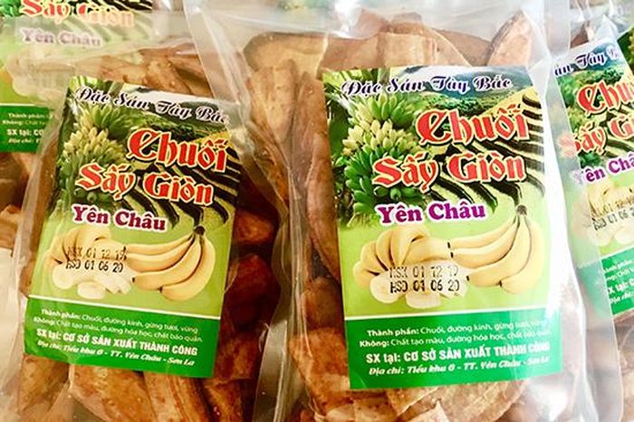 Sản phẩm chuối sấy giòn được rất nhiều người dân ưa chuộng.