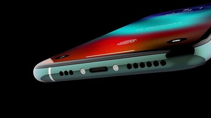 Cạnh đáy chứa cổng sạc USB-C cùng hệ thống loa stereo. 