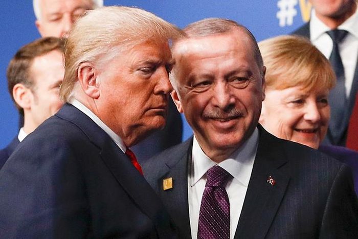 Hai đồng minh nhiều trắc trở: Tổng thống Mỹ Donald Trump và Tổng thống Thổ Nhĩ Kỳ Tayyip Erdogan. Ảnh: Getty
