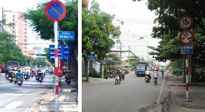 Đường phố Bùi Đình Túy và cầu Bùi Đình Túy ở TP HCM.