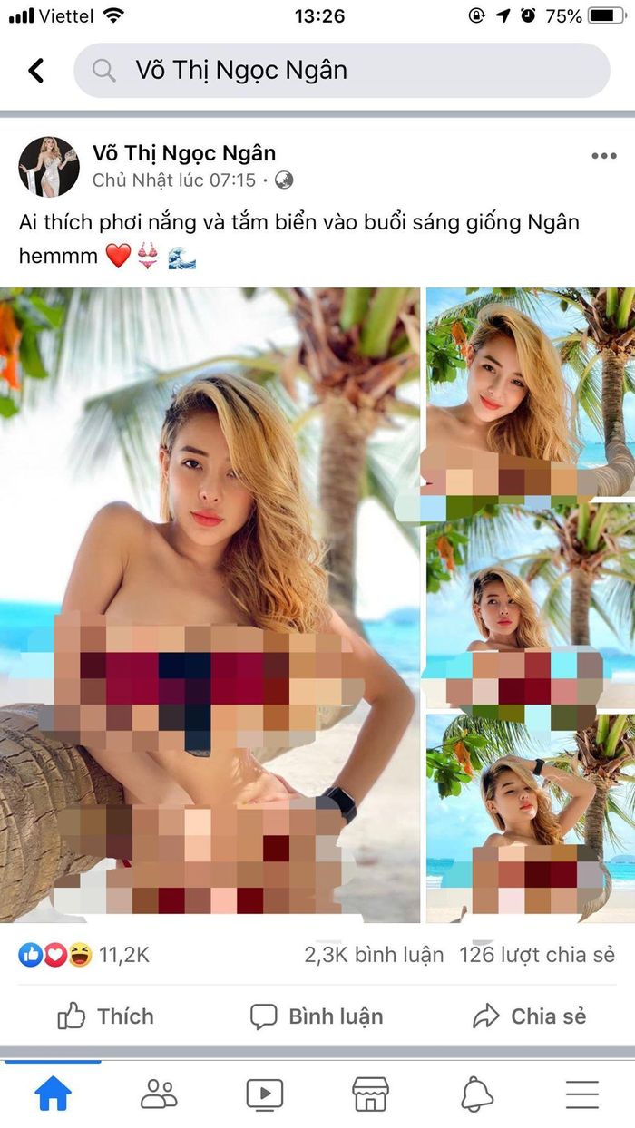 Nếu như các hot girl khác sau khi lộ clip nóng đều im hơi lặng tiếng thì Ngân 98 ngược lại, đây dường như là dịp cô nàng tận dụng để trở nên nổi tiếng hơn. Cô nàng liên tục đăng tải hình ảnh thiếu vải trên trang cá nhân khiến cộng đồng mạng nóng mắt.