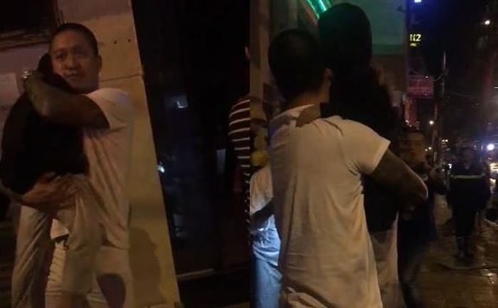 Tuấn Hưng lao vào đám cháy cứu người.