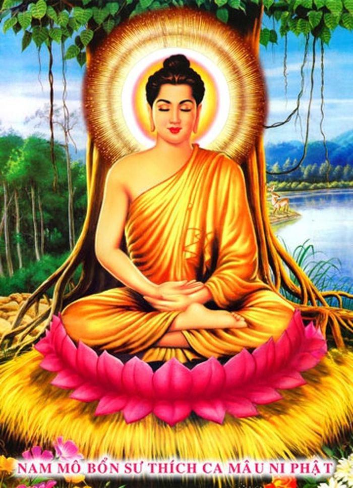 Đức Phật Thích Ca Mâu Ni ngự trên tòa sen 