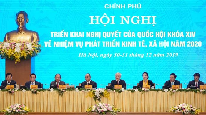 Hội nghị có sự tham dự của lãnh đạo cao nhât của Đảng, Nhà nước, nhiều vị ủy viên Bộ Chính trị - Ảnh: QH
