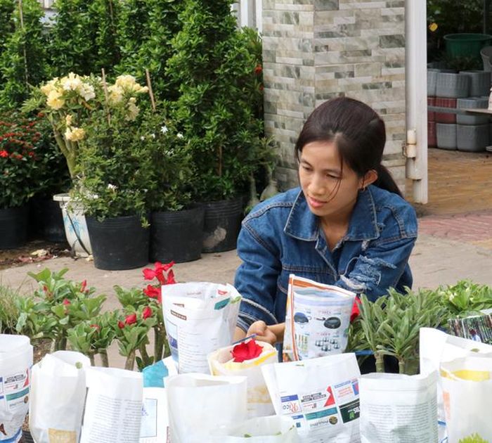 Nhu cầu cần lao động gói và chuyển hoa tại TP.Sa Đéc tăng cao vào dịp cuối năm