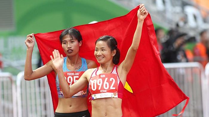 Nguyễn Thị Oanh đã làm được chiến tích phi thường ở SEA Games 2019 khi đoạt được 2 HCV chỉ trong 1 ngày. Ảnh: BQL