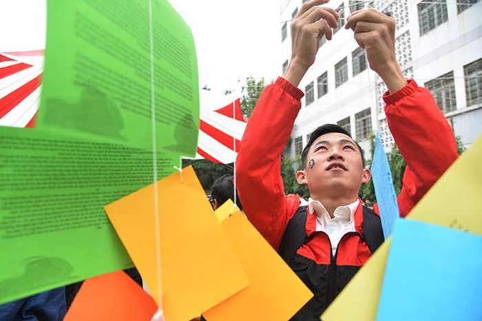 Năm nay, Ban tổ chức dành ra một không gian để người dân và du khách có thể truyền tải những thông điệp, lời nhắn nhủ của mình vào dịp năm mới.