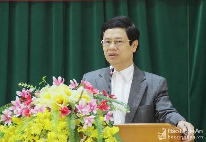 Đồng chí Nguyễn Xuân Sơn - Phó Bí thư Thường trực Tỉnh ủy, Chủ tịch HĐND tỉnh nhấn mạnh, công tác "dân vận khéo" cần gắn với thực hiện nhiệm vụ chính trị. Ảnh: Mai Hoa