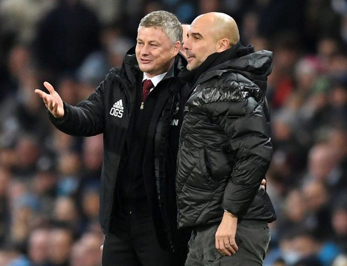 Pep có những lời lẽ động viên đồng nghiệp Solskjaer