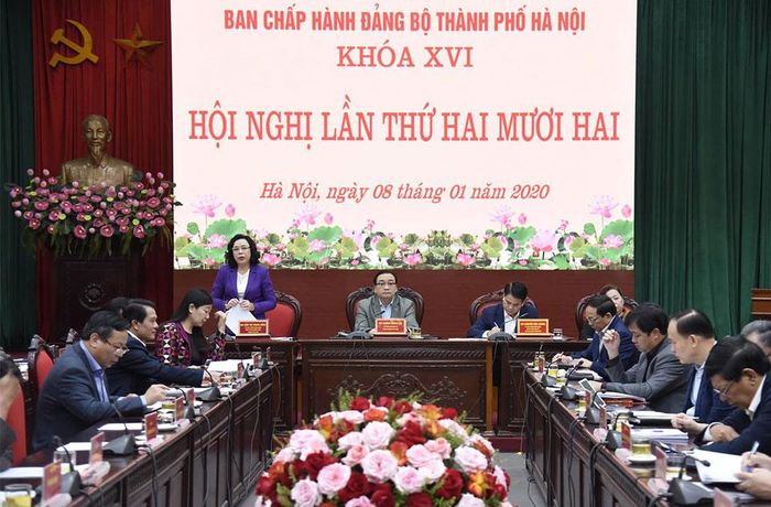 Phó Bí thư Thường trực Thành ủy Ngô Thị Thanh Hằng phát biểu tại Hội nghị