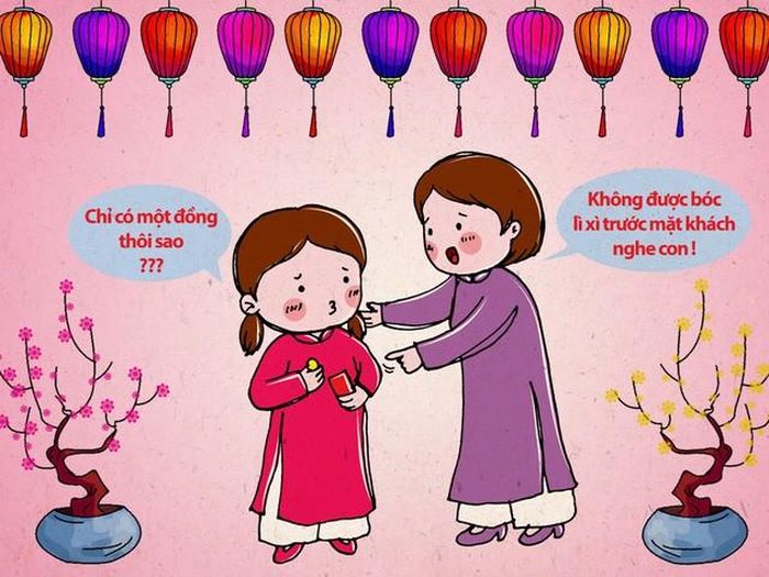 Tự ý thu giữ tiền lì xì của con, bố mẹ có thể bị xử lý hành chính, thậm chí là hình sự (ảnh minh họa)