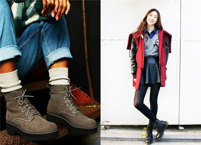 Sneakers cổ thấp và boots cổ thấp là bộ đôi hoàn hảo và xứng đáng có mặt trong tủ đồ của mọi cô gái. Cũng như sneakers cổ thấp, boots cổ thấp có thể diện quanh năm, kết hợp ăn ý với nhiều phong cách trang phục và không kén vóc dáng. Ảnh: @officeshoes, openingceremony.tumblr.